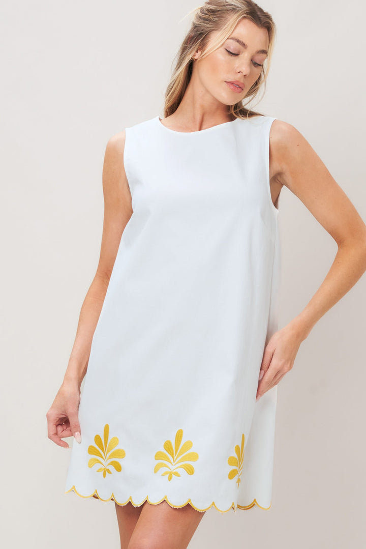 Sweet As Sunshine Woven Mini Dress from KADOU Boutique