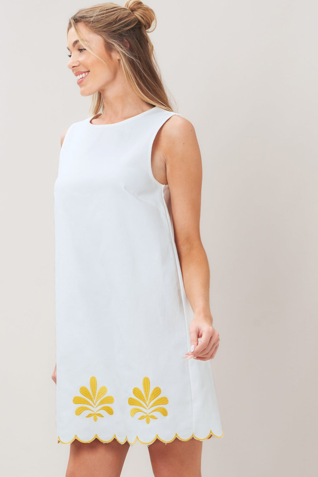 Sweet As Sunshine Woven Mini Dress from KADOU Boutique