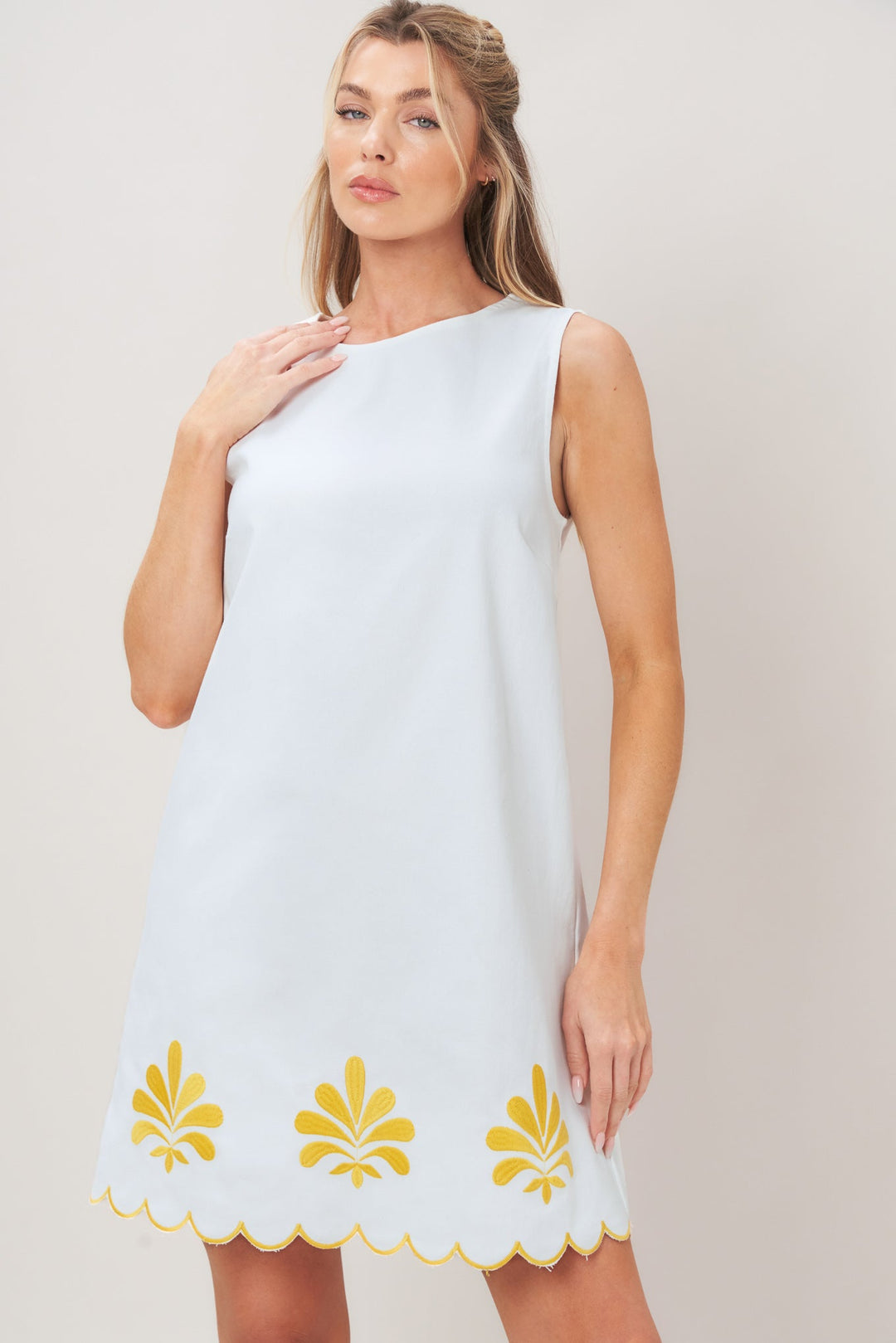 Sweet As Sunshine Woven Mini Dress from KADOU Boutique