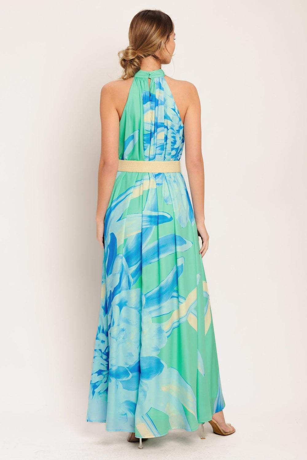 Blue Horizon Woven Maxi Dress from KADOU Boutique