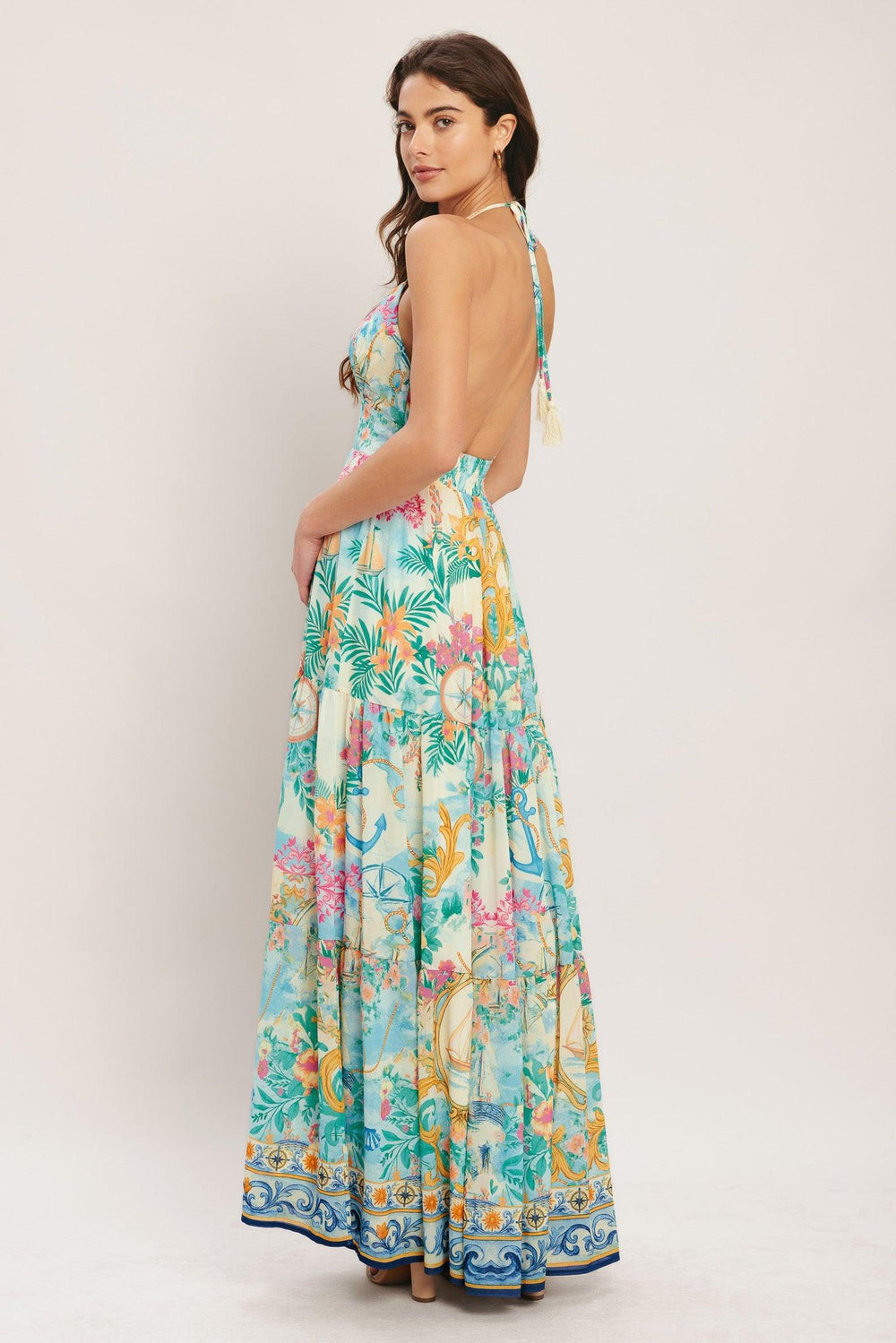 Capri Sail Away Woven Maxi Dress from KADOU Boutique
