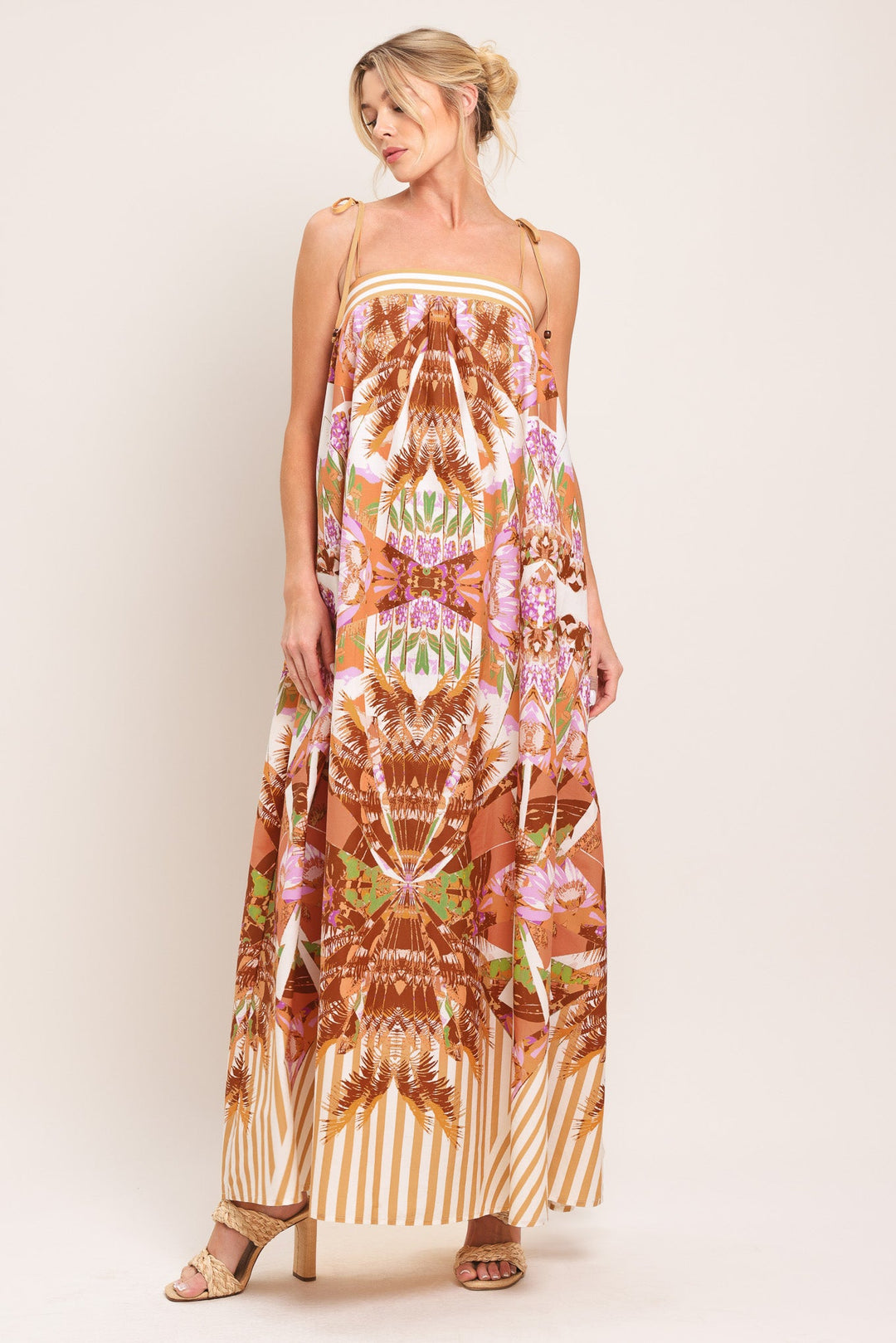 Palm Oasis Woven Maxi Dress from KADOU Boutique