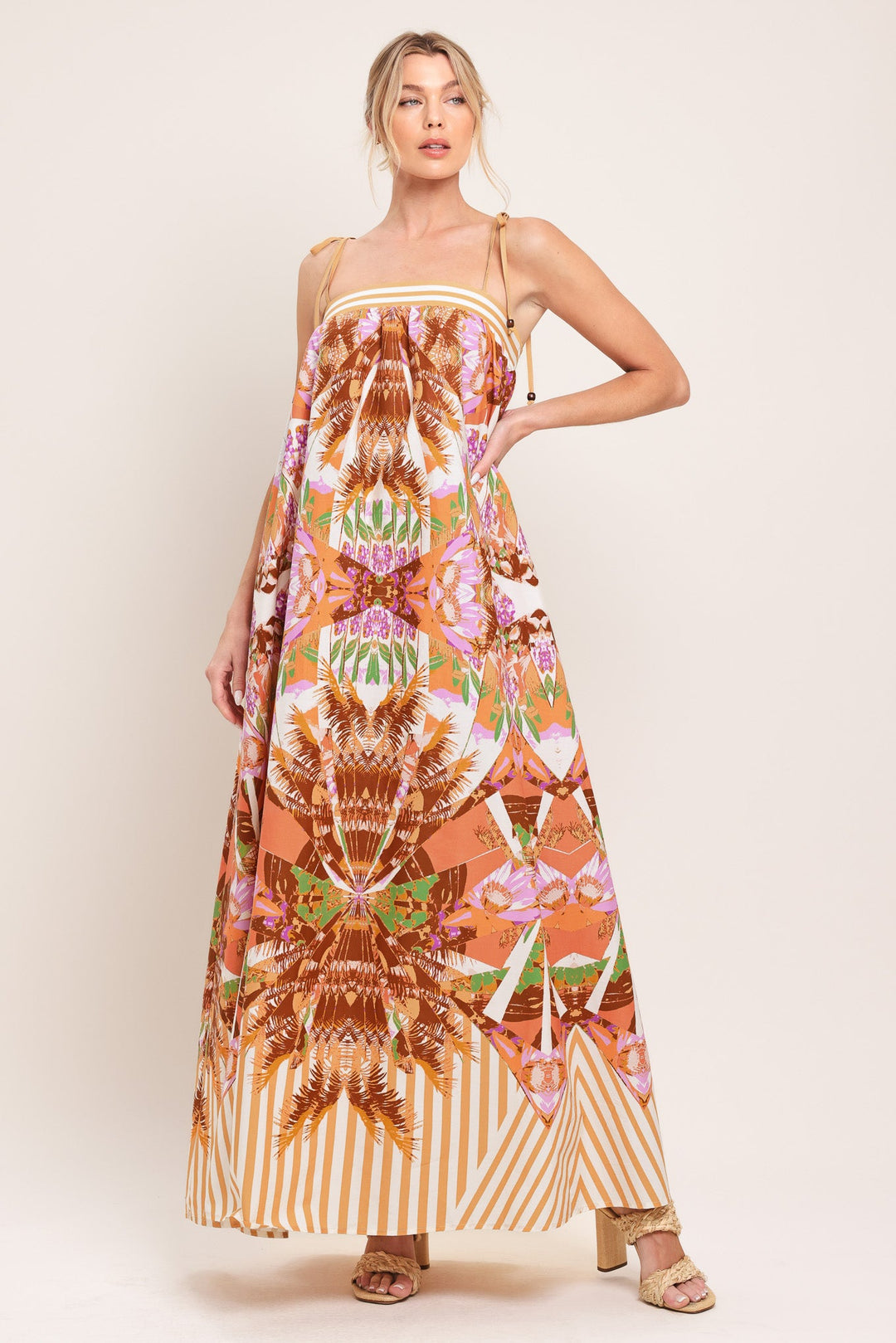 Palm Oasis Woven Maxi Dress from KADOU Boutique