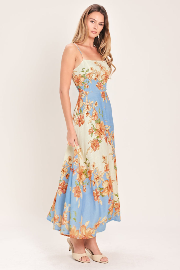SUMMER SERENADE WOVEN MIDI DRESS