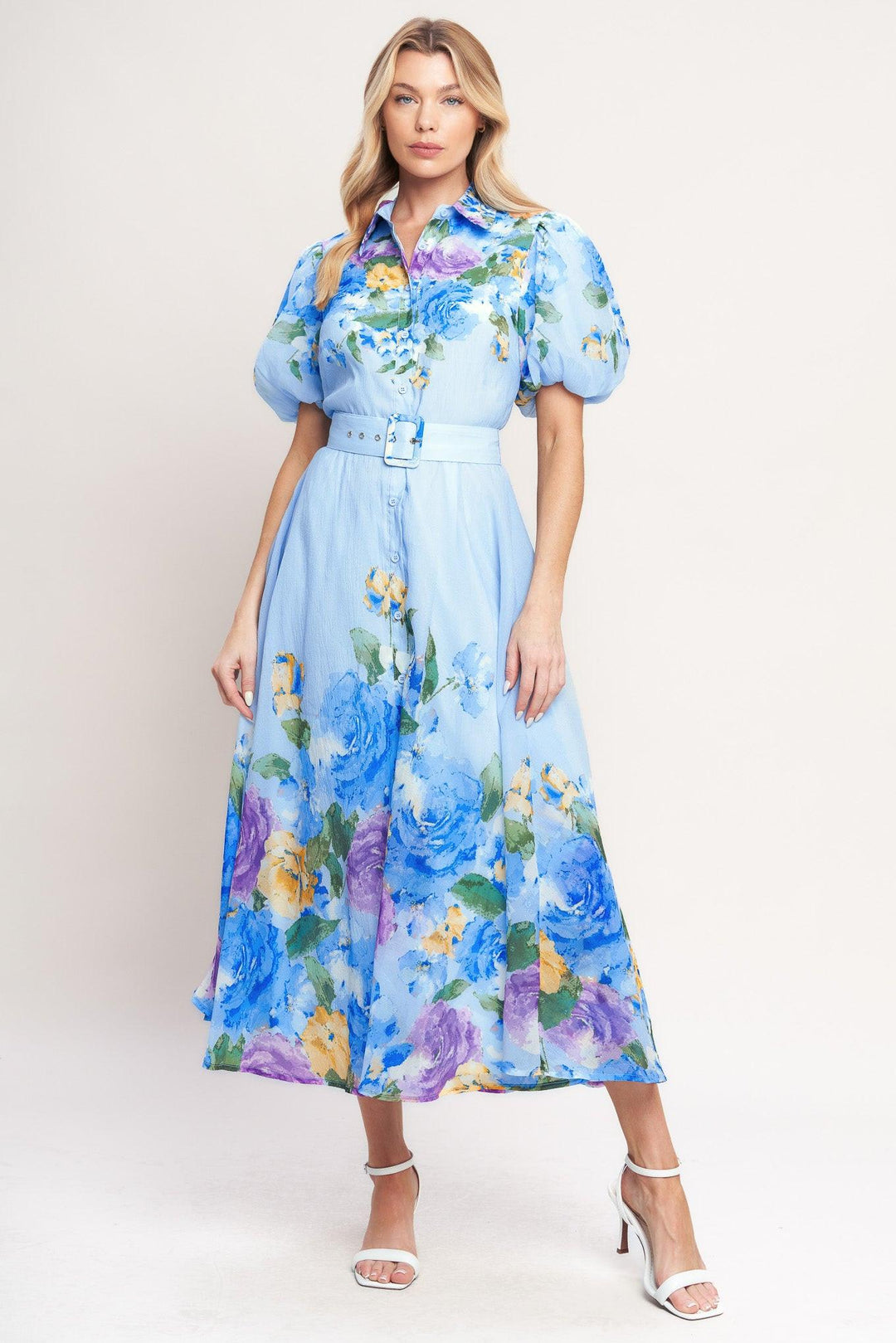 Springtime Sweetheart woven midi dress from KADOU Boutique