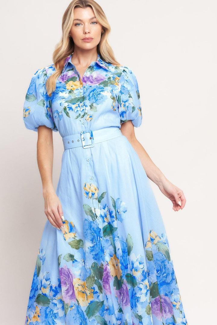 Springtime Sweetheart woven midi dress from KADOU Boutique