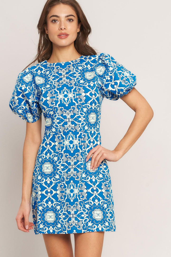 City Vibe Woven Mini Dress from KADOU Boutique