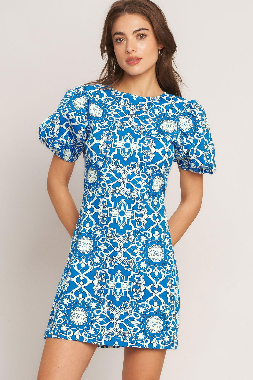 City Vibe Woven Mini Dress from KADOU Boutique
