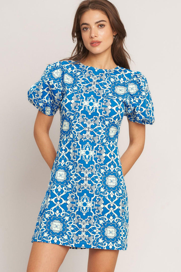 City Vibe Woven Mini Dress from KADOU Boutique