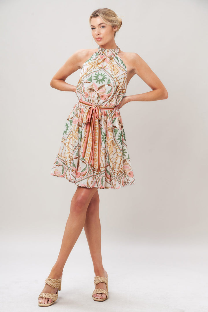 Soft Voyage Woven Mini Dress from KADOU Boutique