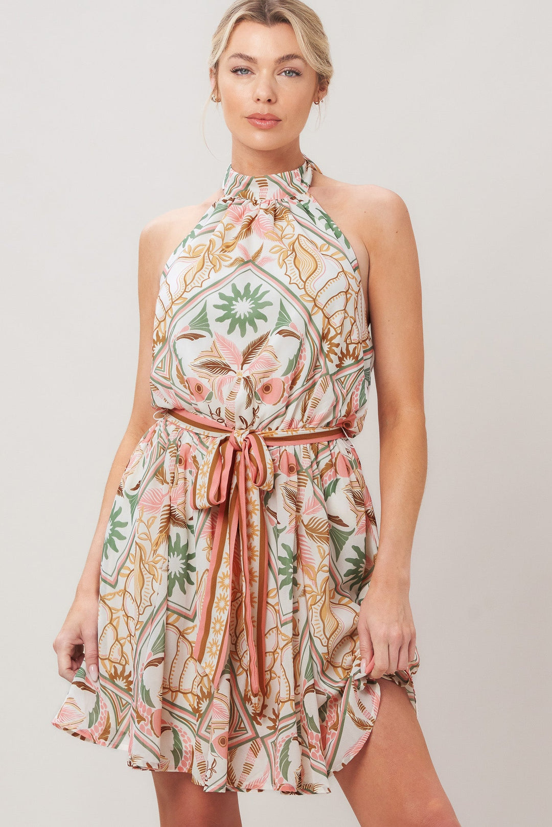 Soft Voyage Woven Mini Dress from KADOU Boutique