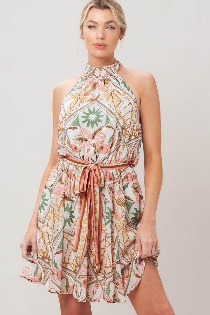 Soft Voyage Woven Mini Dress from KADOU Boutique