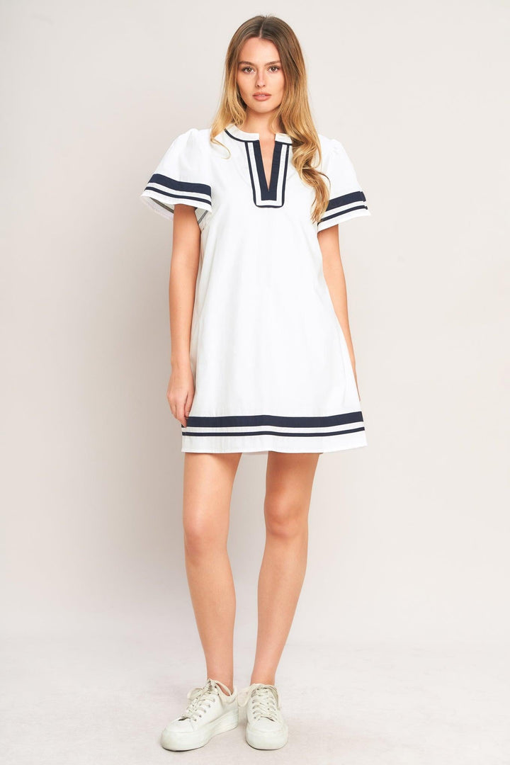 Weekend in the Hamptons Woven Mini Dress from KADOU Boutique