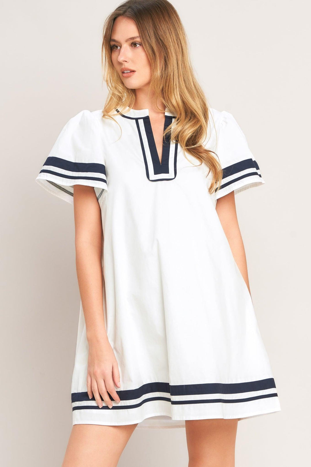 Weekend in the Hamptons Woven Mini Dress from KADOU Boutique