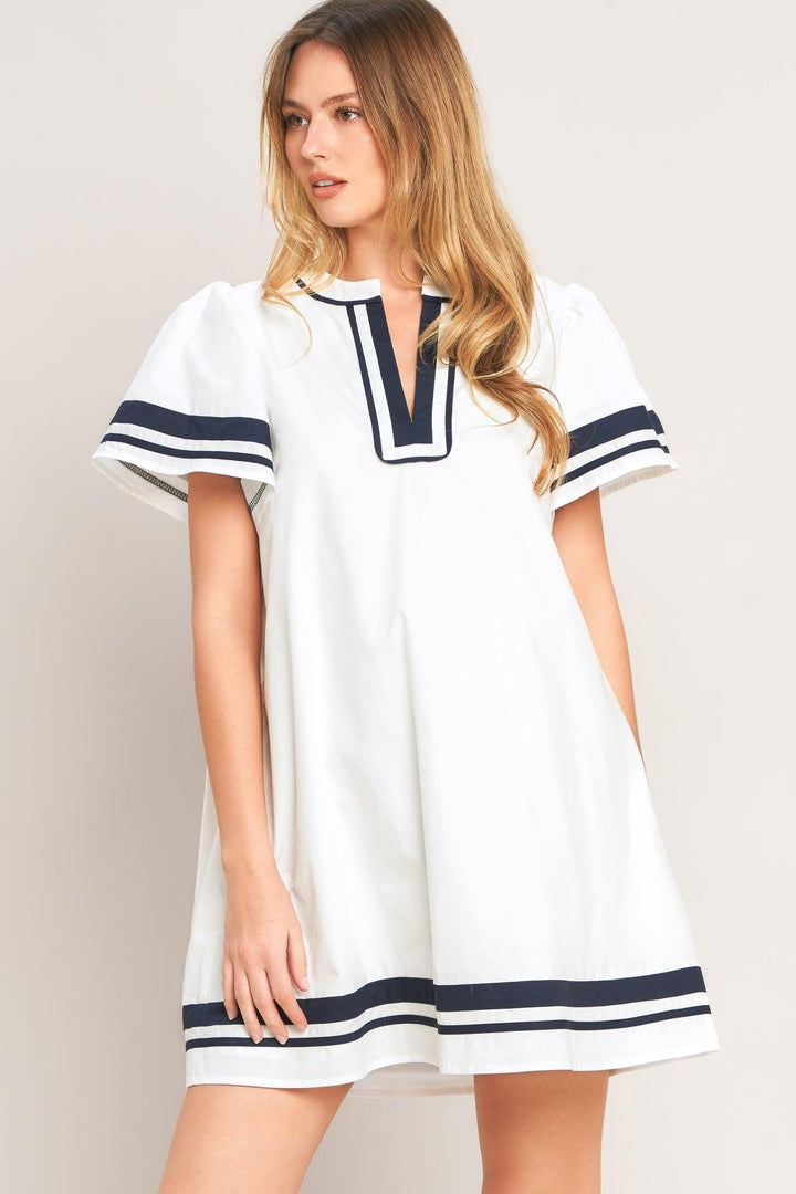 Weekend in the Hamptons Woven Mini Dress from KADOU Boutique