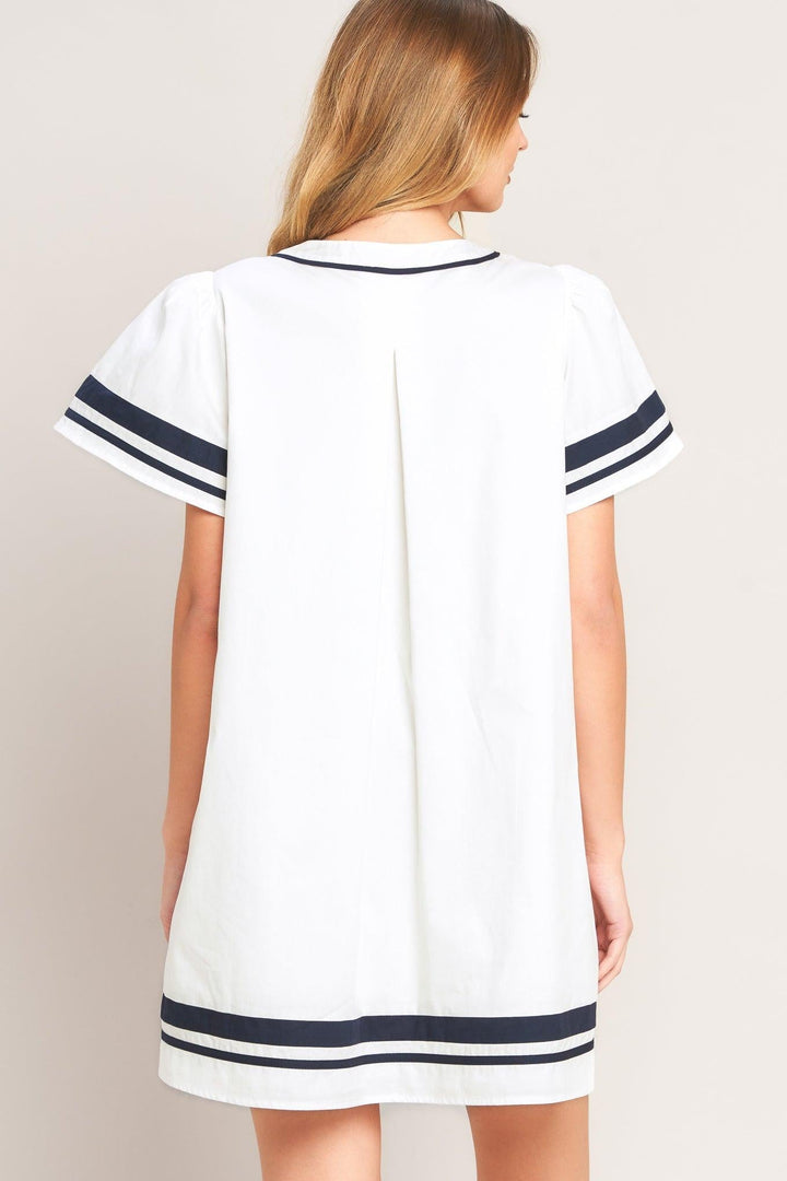 Weekend in the Hamptons Woven Mini Dress from KADOU Boutique