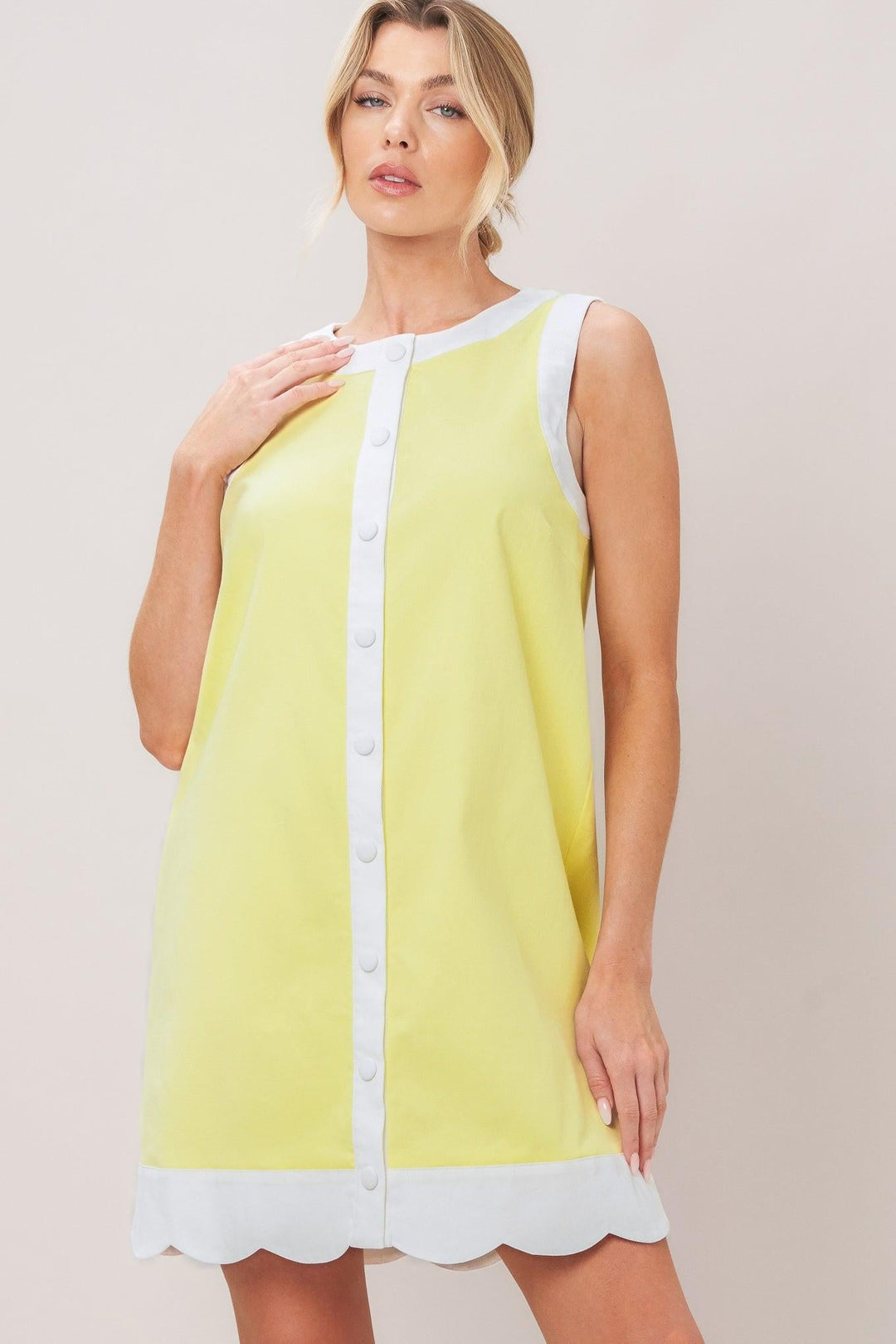 Barbie Shift Woven Mini Dress from KADOU Boutique