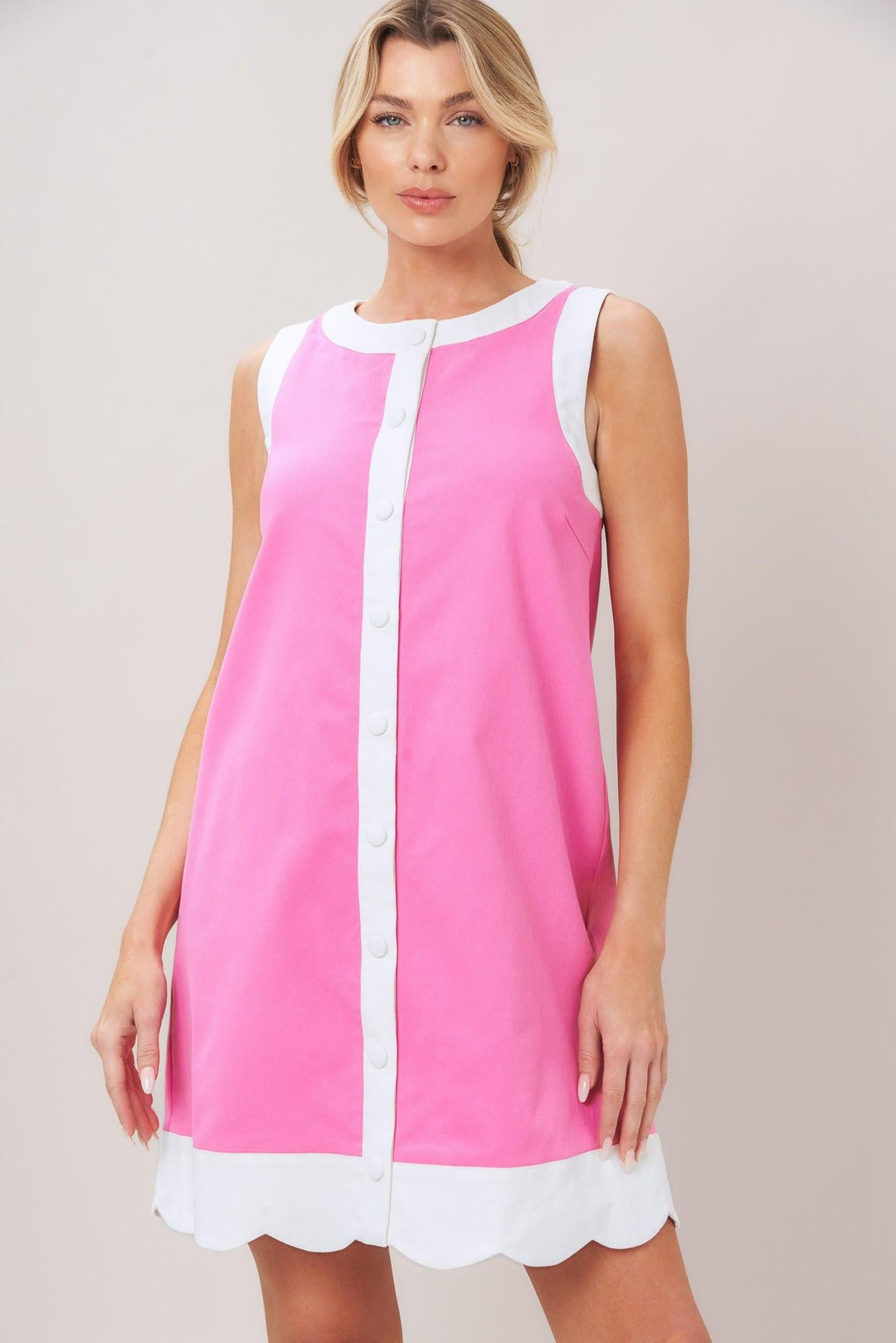 Barbie Shift Woven Mini Dress from KADOU Boutique