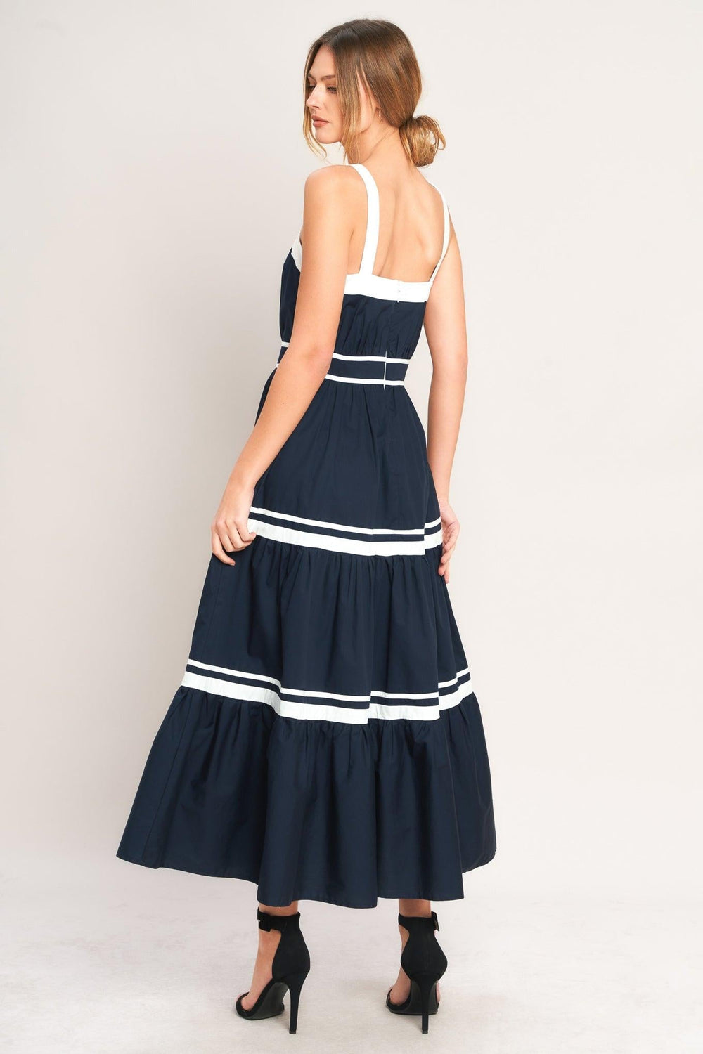 Petal Kiss Woven Midi Dress from KADOU Boutique