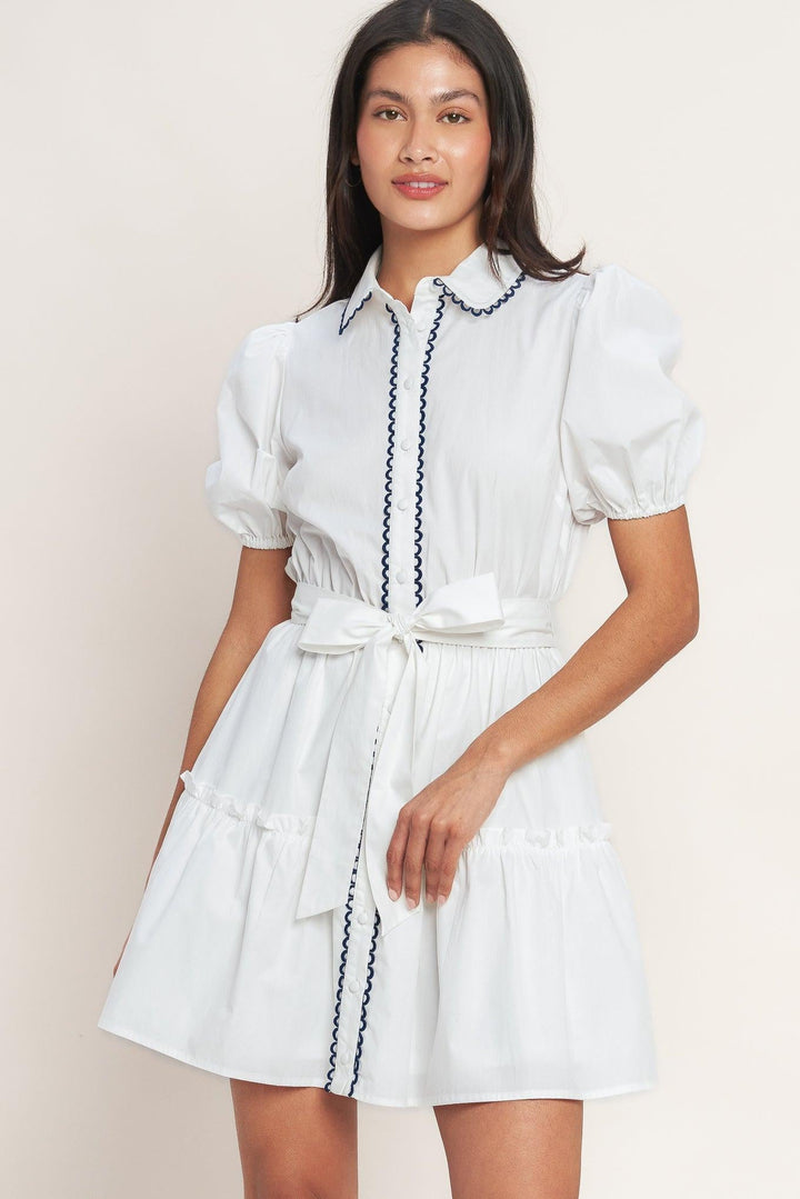 A Little Bit Lovely Woven Mini Dress from KADOU Boutique
