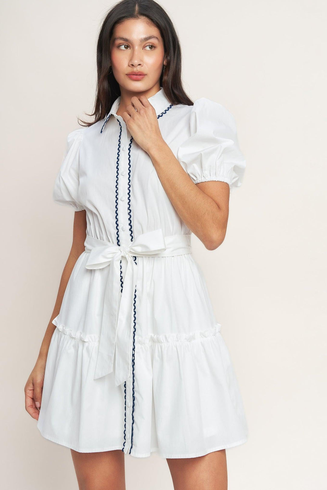 A Little Bit Lovely Woven Mini Dress from KADOU Boutique