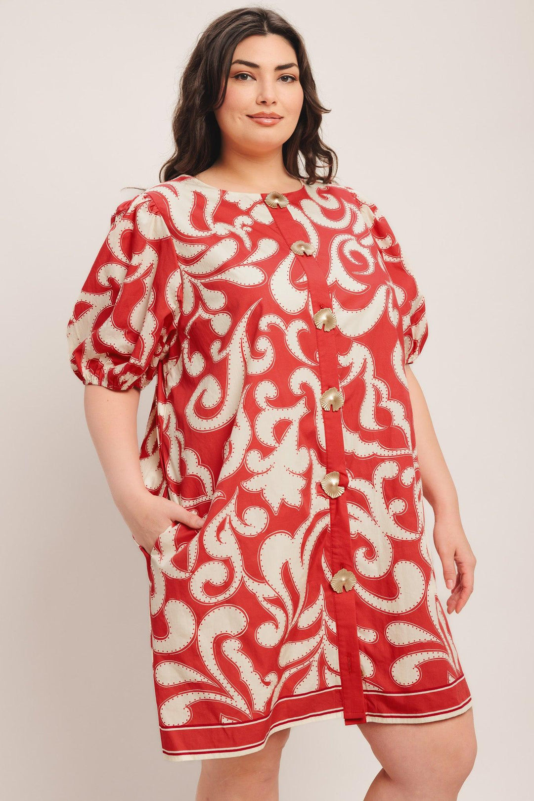 STRAIGHT &amp; STRONG WOVEN MINI DRESS