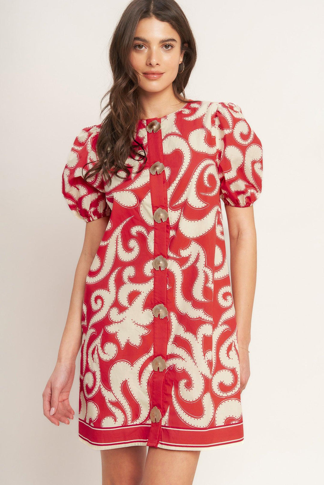Straight &amp; Strong Woven Mini Dress from KADOU Boutique