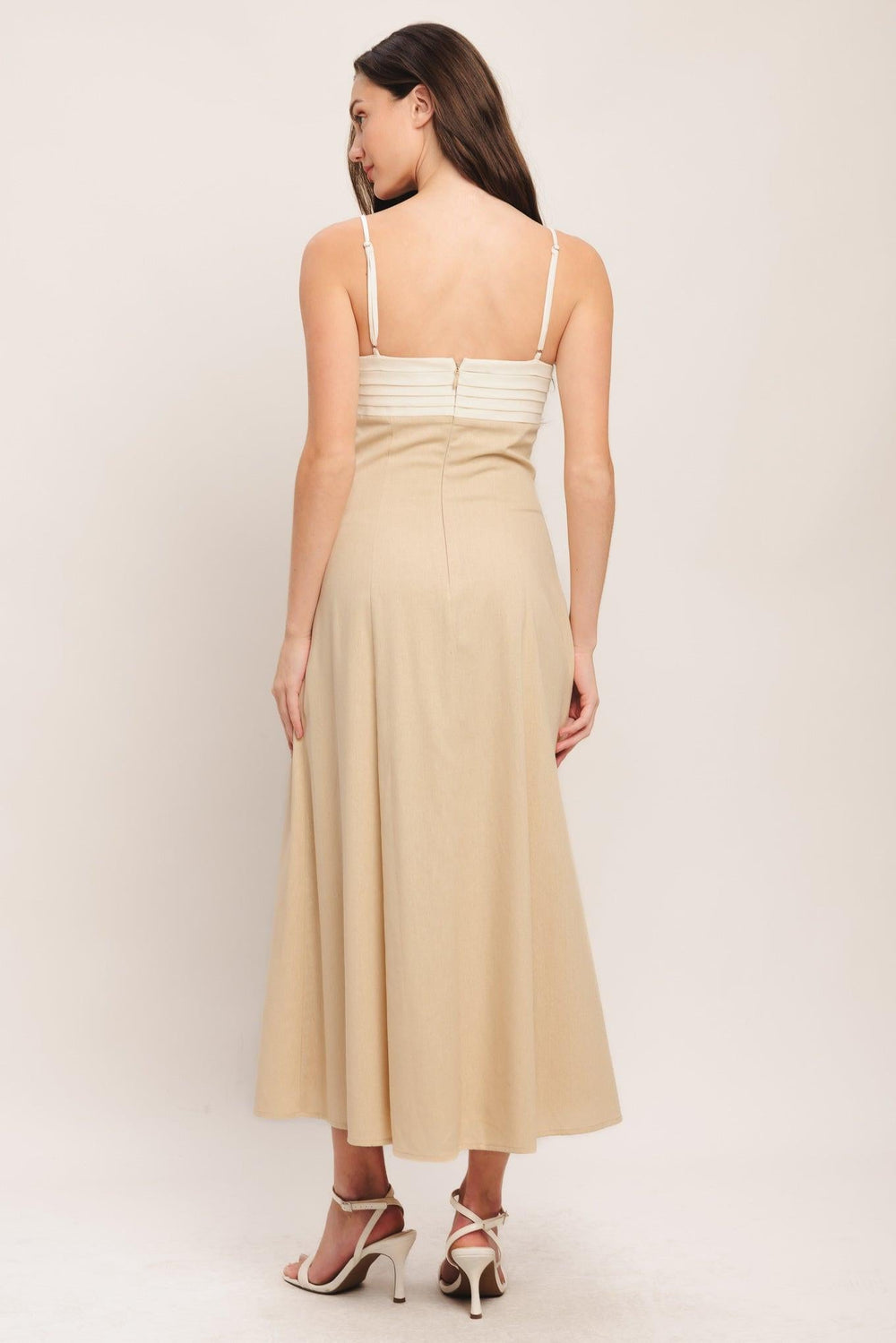 Quiet Luxe Moment Woven Midi Dress from KADOU Boutique