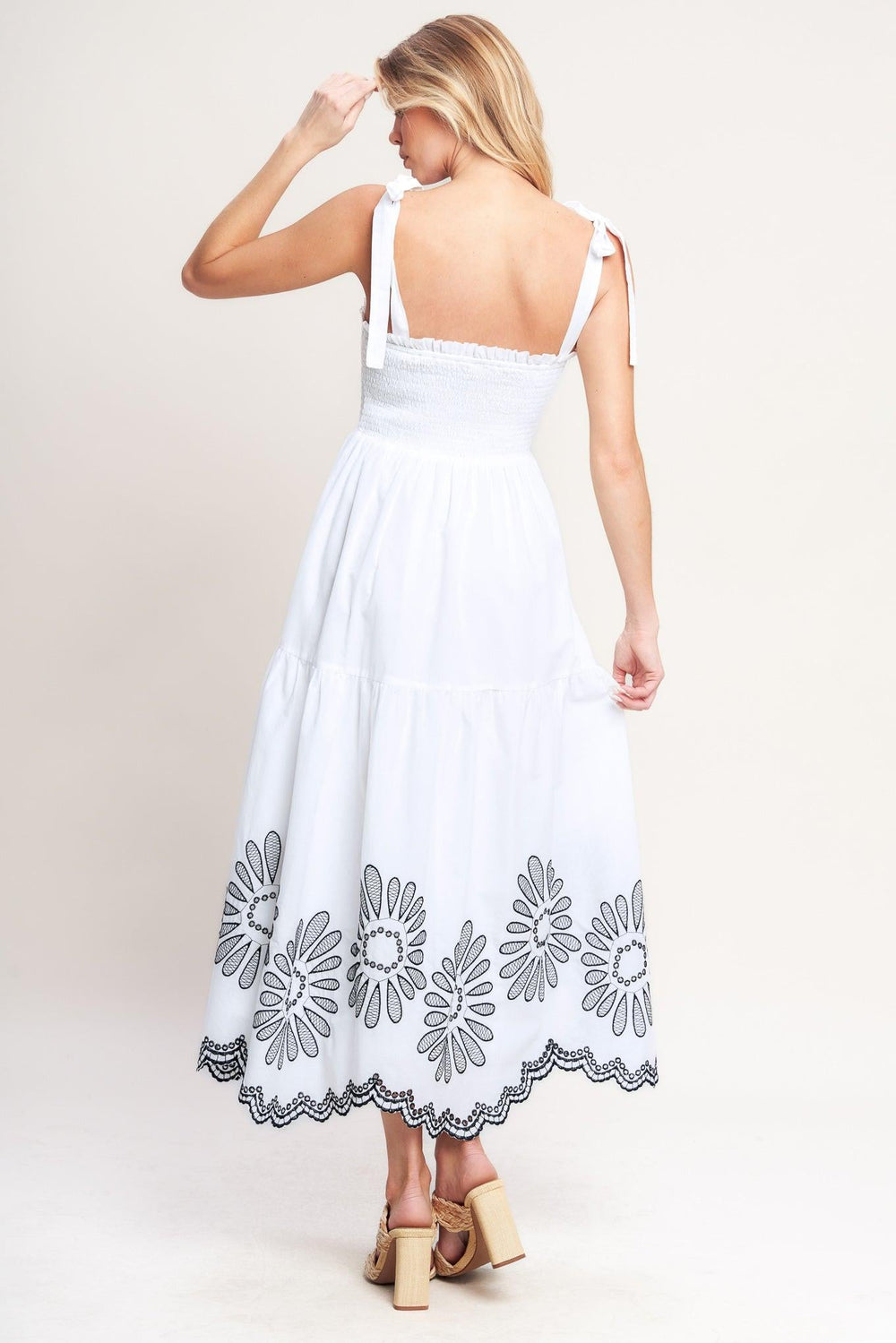 Whispers of Summer Woven Midi Dress from KADOU Boutique