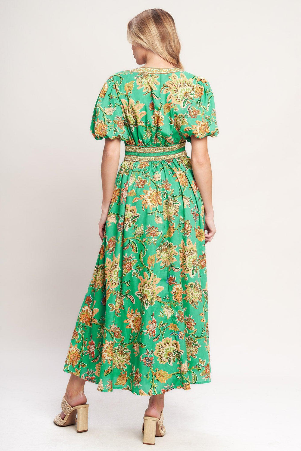 Tropical State of Heart Woven Midi Dress from KADOU Boutique