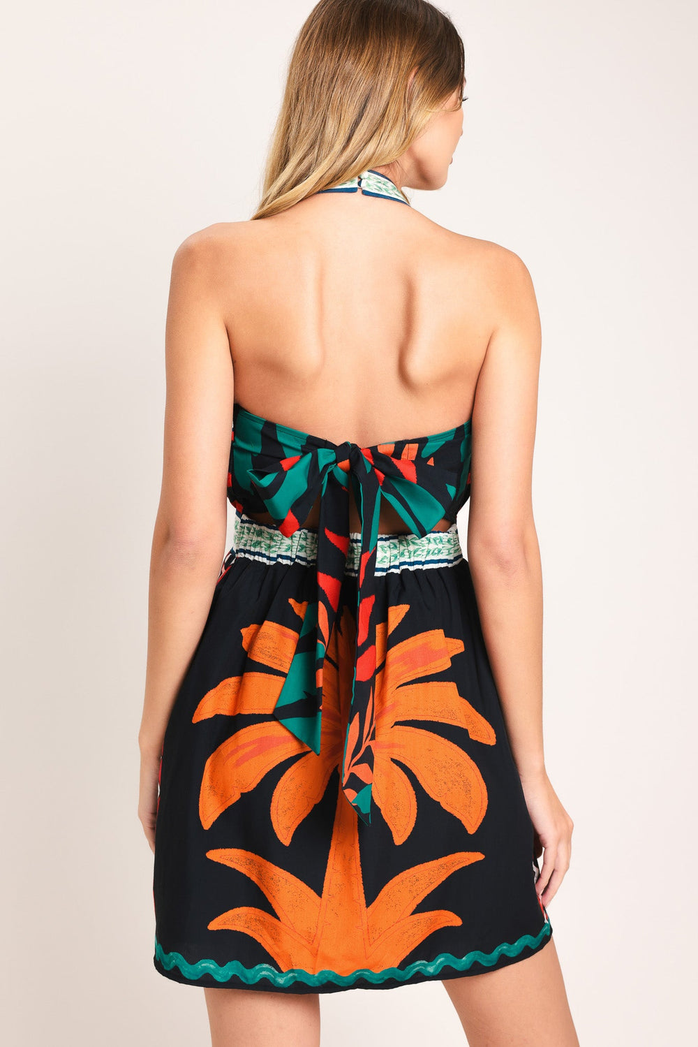 Paradise Pop Woven Mini Dress from KADOU Boutique