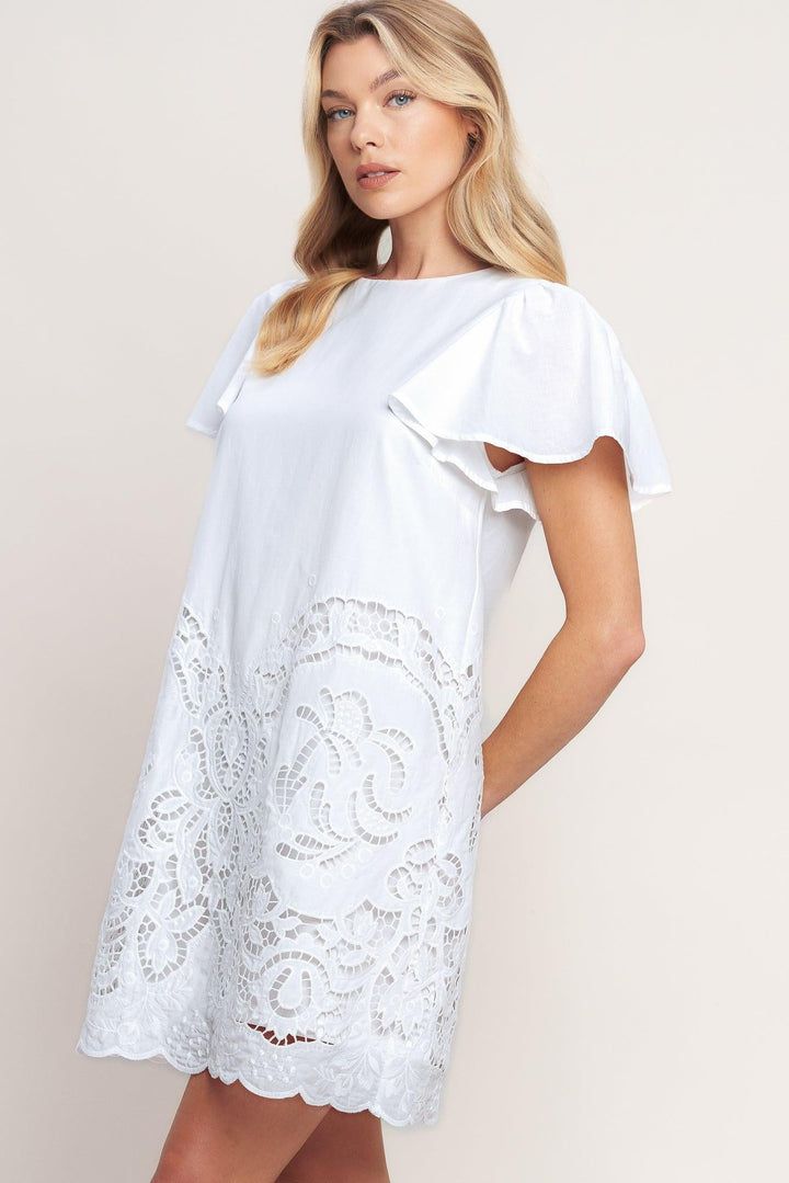 All the Right Reasons Woven Eyelet Dress from KADOU Boutique