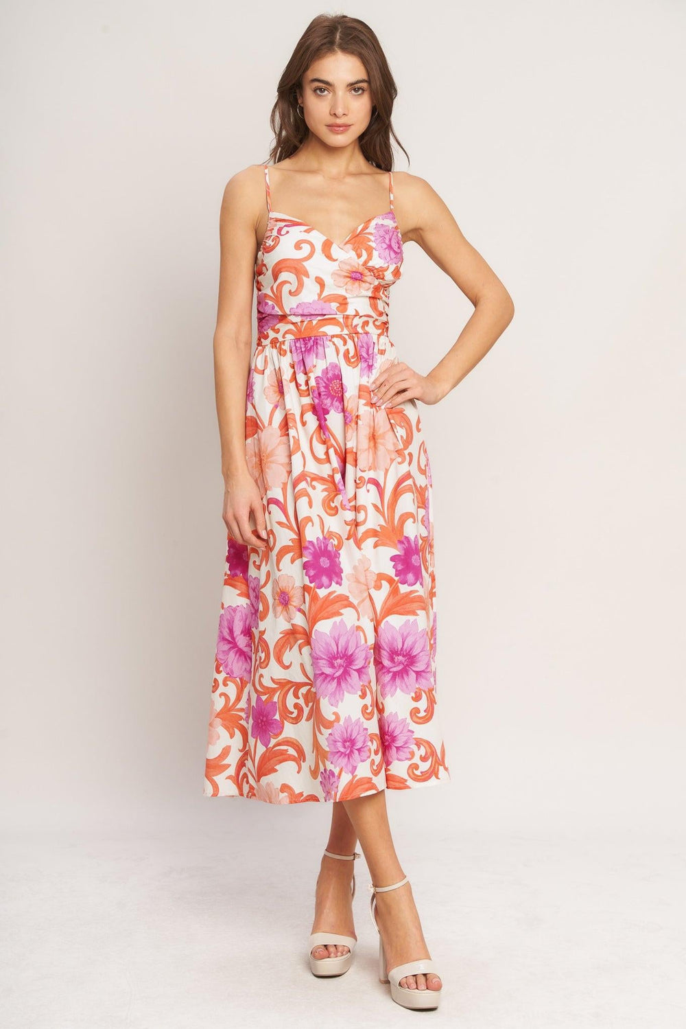 Vacay Bloom Woven Midi Dress from KADOU Boutique