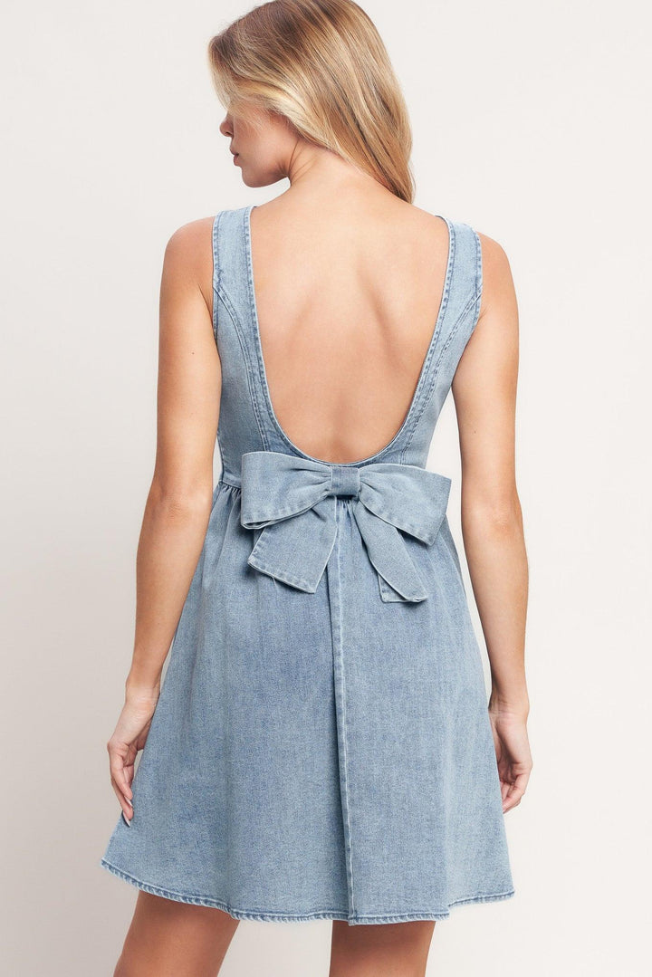 Casual Polished Denim Mini Dress from KADOU Boutique