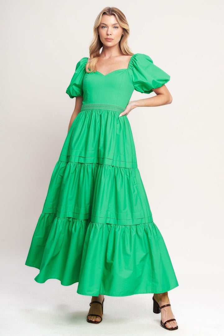 Sweet Verdant Woven Maxi Dress from KADOU Boutique