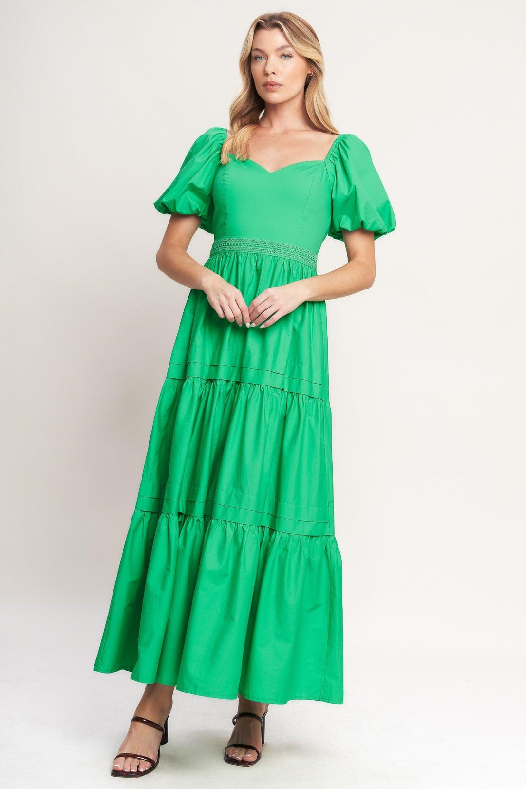 Sweet Verdant Woven Maxi Dress from KADOU Boutique