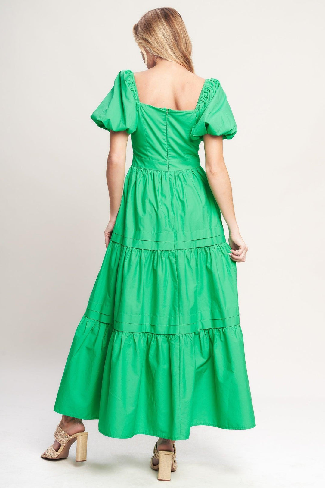 Sweet Verdant Woven Maxi Dress from KADOU Boutique