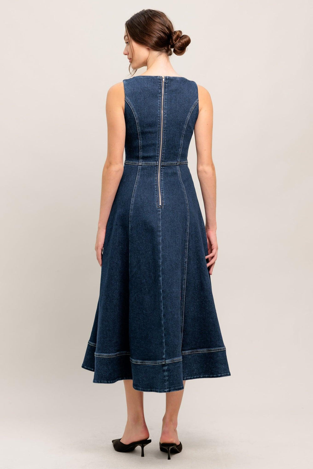 Simple Statement Denim Denim Midi Dress from KADOU Boutique