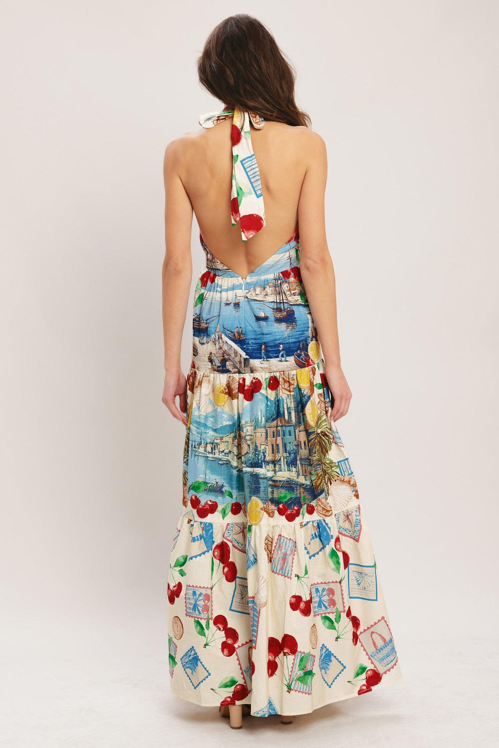 Preorder Italian Riviera Dream Woven Maxi Dress from KADOU Boutique