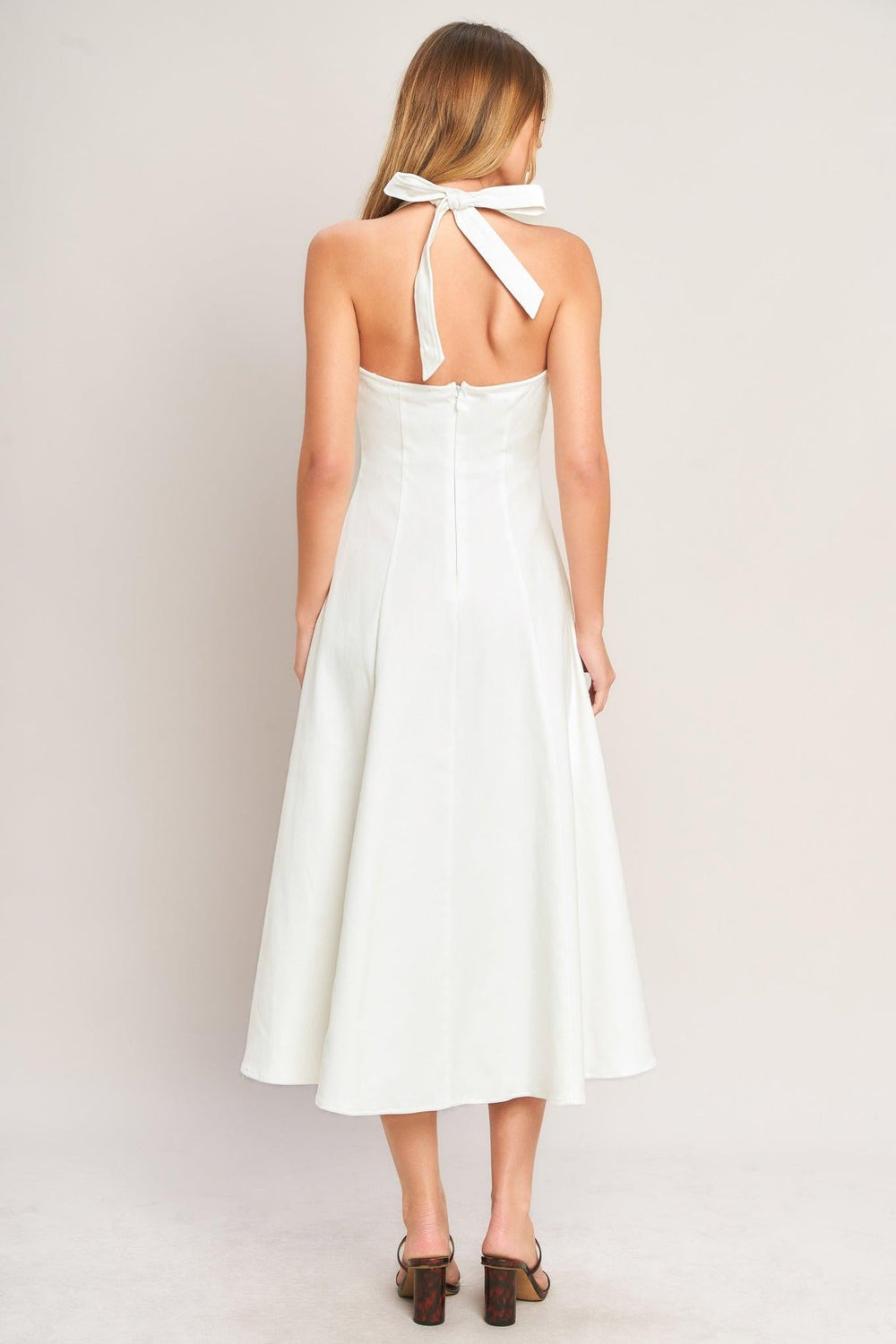 Serene Moment Woven Midi Dress from KADOU Boutique