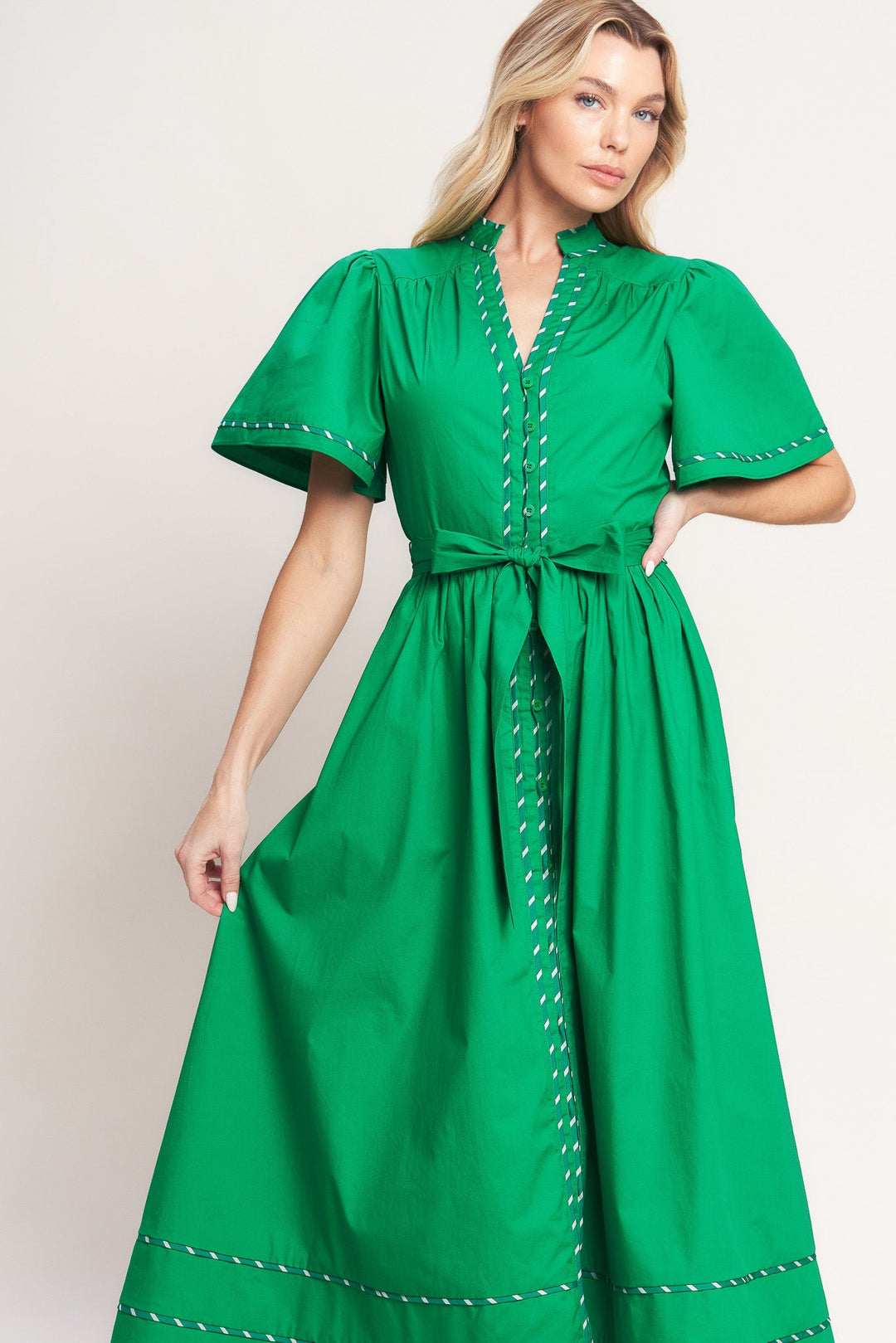 Resort Escape Woven Midi Dress from KADOU Boutique