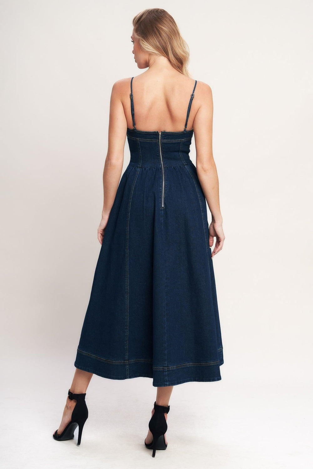 The Everyday Icon Denim Midi Dress from KADOU Boutique