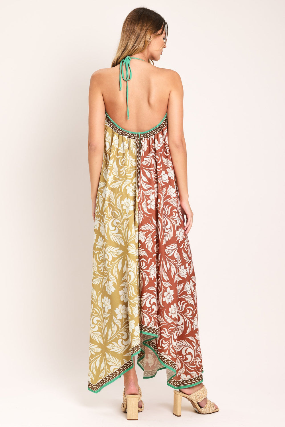 Warm Paradise Woven Midi Scarf Dress from KADOU Boutique