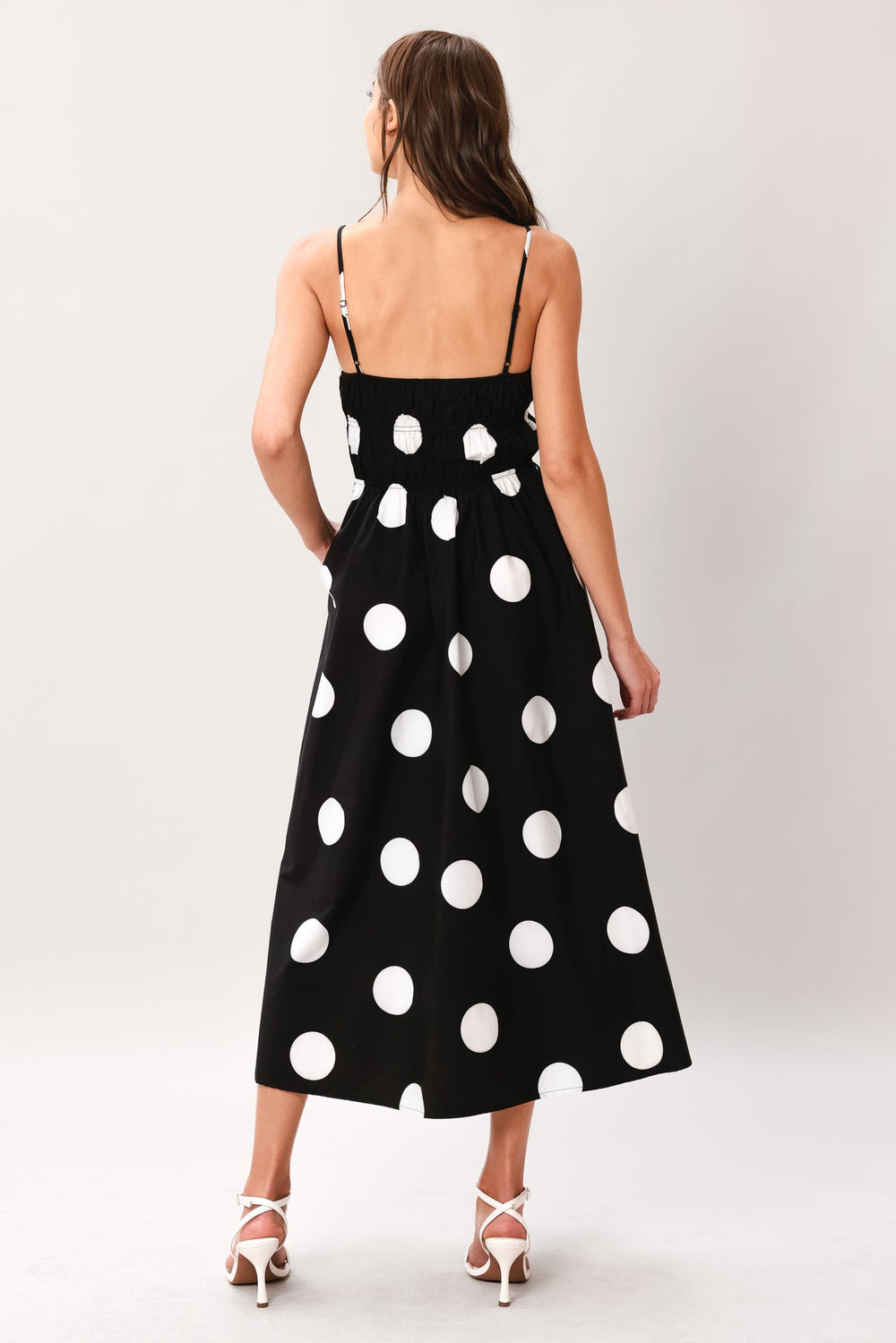 Dot Theory Woven Midi Dress from KADOU Boutique