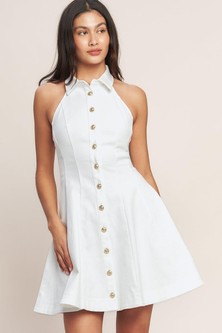 Always Adorable Woven Mini Dress from KADOU Boutique
