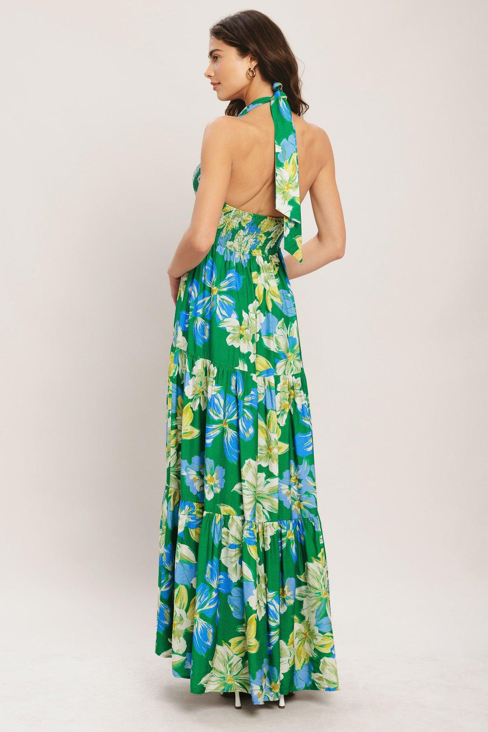 Palm Shore Bloom Woven Maxi Dress from KADOU Boutique