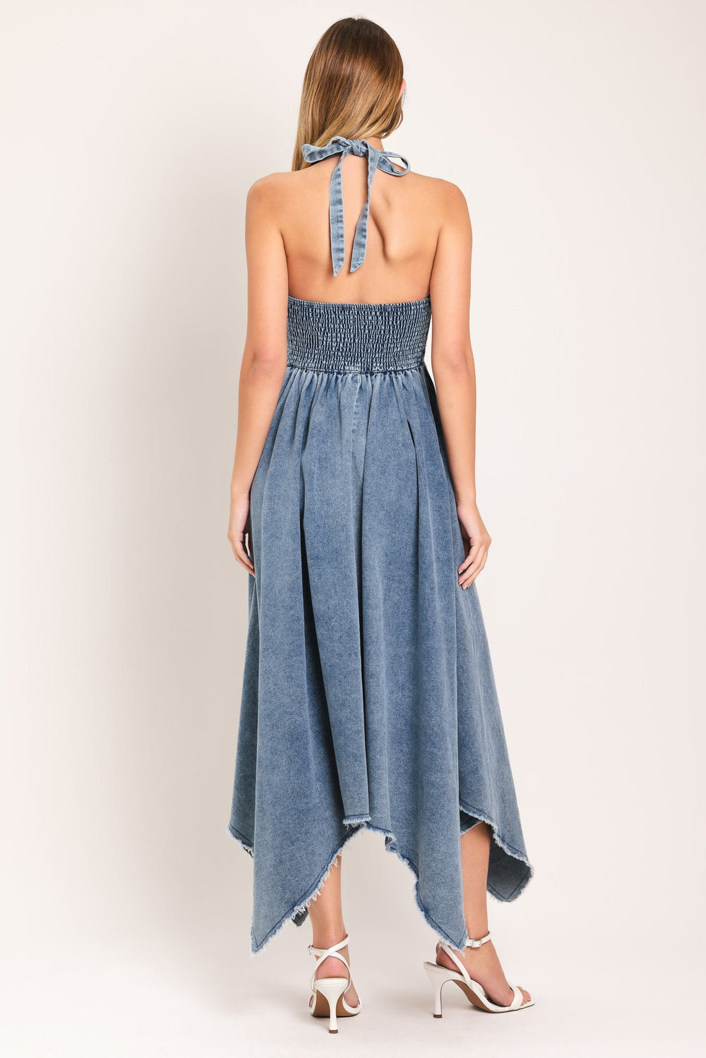 Sweet Embrace Denim Midi Dress from KADOU Boutique