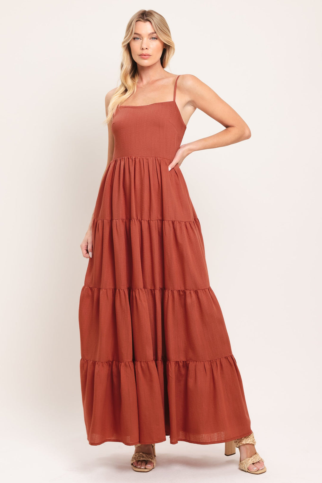 Desert Sun Woven Maxi Dress from KADOU Boutique