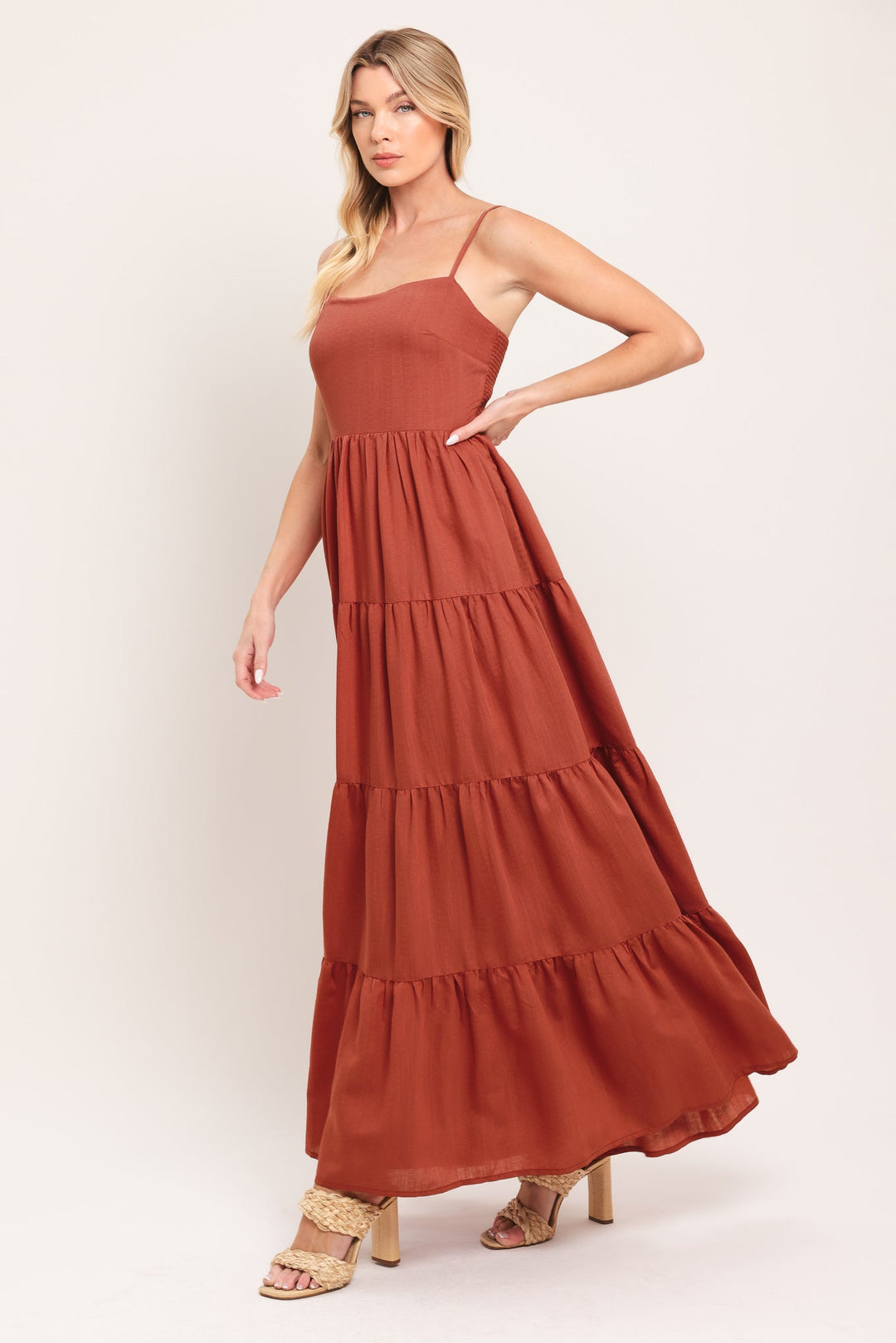 Desert Sun Woven Maxi Dress from KADOU Boutique