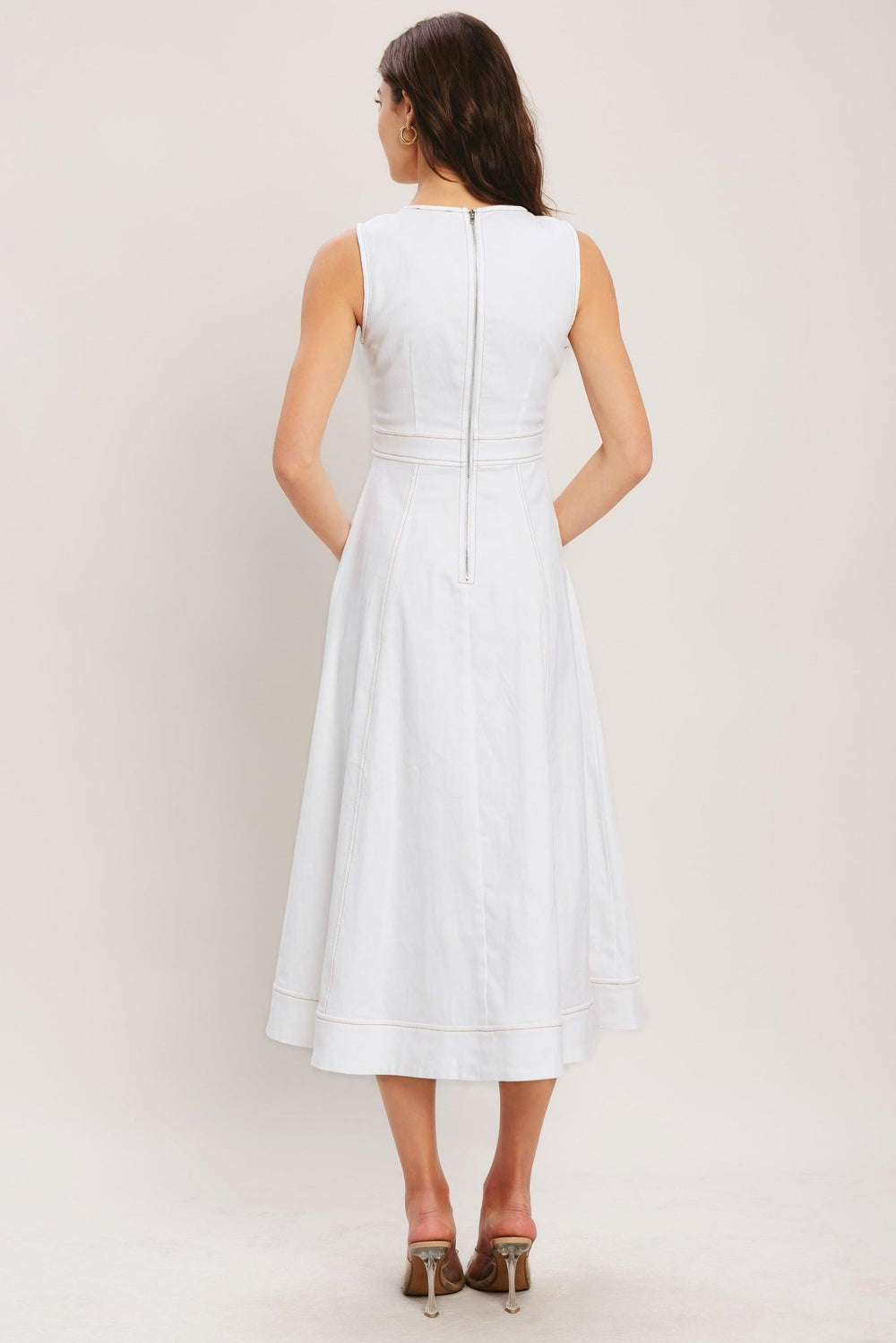 Cloudlight Summer Woven Midi Dress from KADOU Boutique